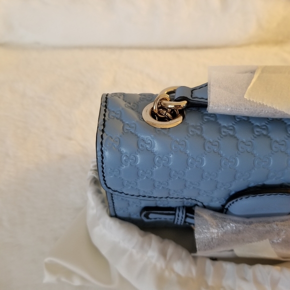 NEW GUCCI Mini Emily Microguccissima Periwinkle - Picture 15 of 16